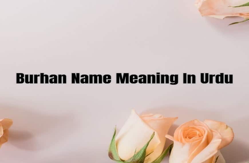 Burhan Name Meaning In Urdu