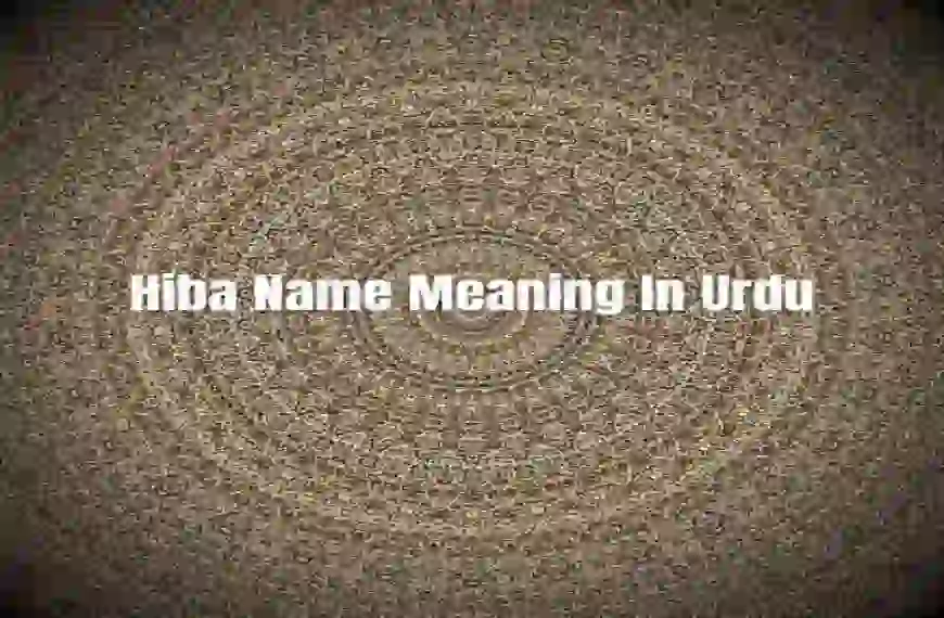 Hiba Name Meaning In Urdu