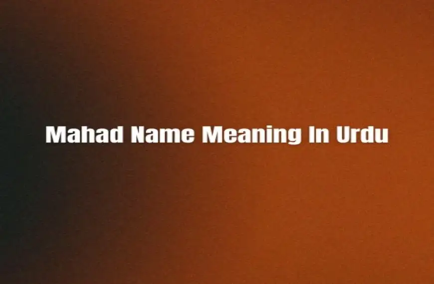 Mahad Name Meaning In Urdu