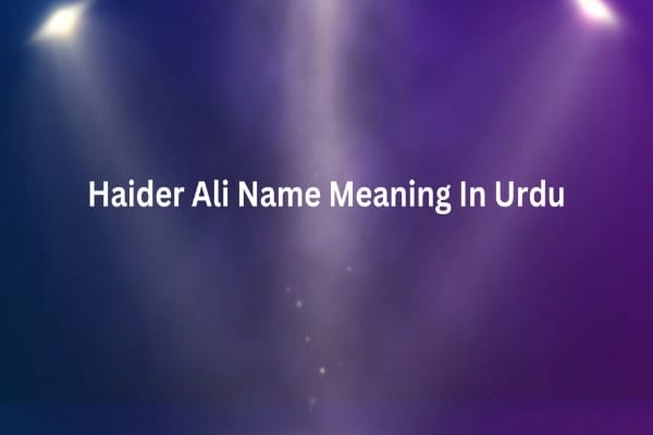 Haider Ali Name Meaning In Urdu