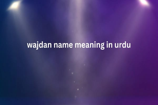 Wajdan Name Meaning In Urdu