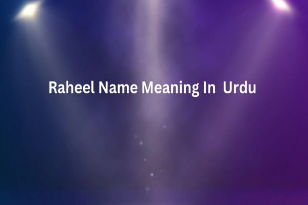 Raheel Name Meaning In Urdu
