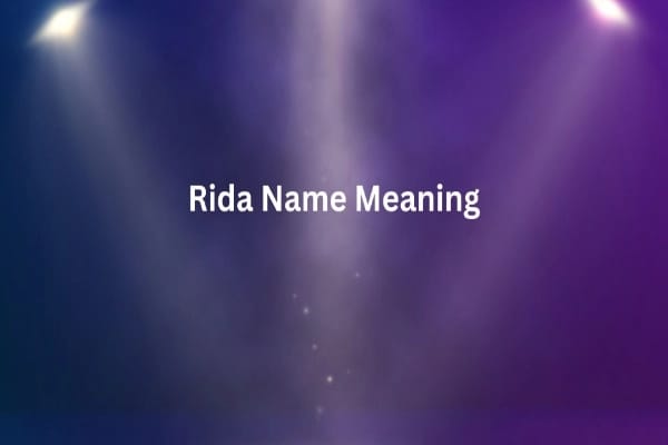 Rida Name Meaning