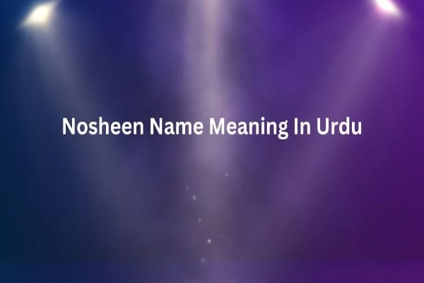 Nosheen Name Meaning In Urdu