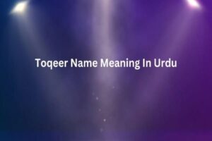 Toqeer Name Meaning In Urdu