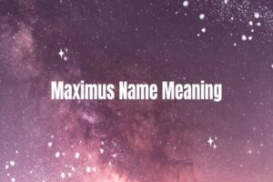 Maximus Name Meaning