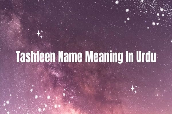 Tashfeen Name Meaning In Urdu
