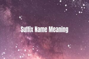 Suffix Name Meaning
