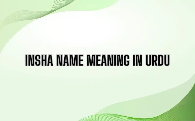 Insha Name Meaning In Urdu