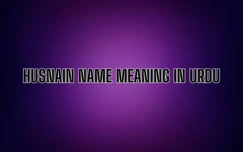 Husnain Name Meaning In Urdu