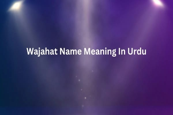Wajahat Name Meaning In Urdu